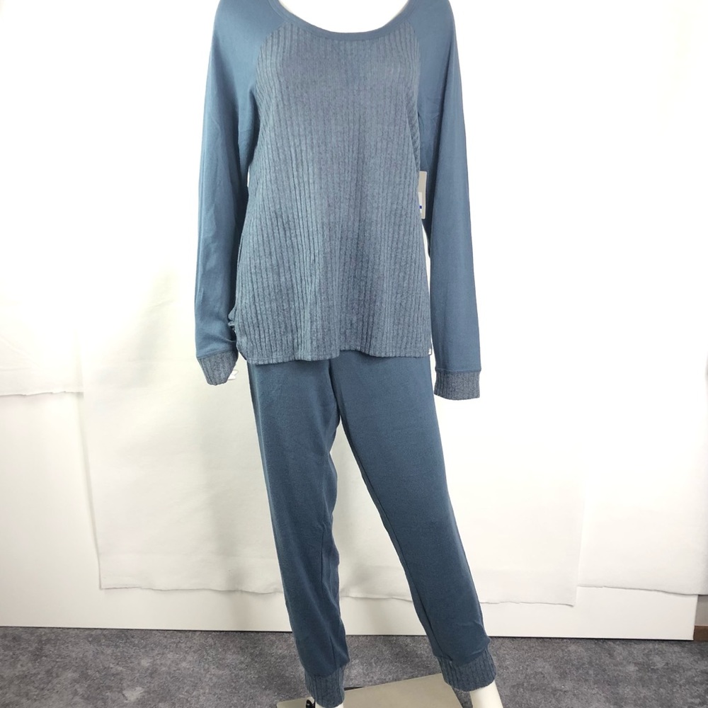 Lucky Brand Pajama 2 Pc Set Super Soft Sleepwear Blue Gray XL NWT